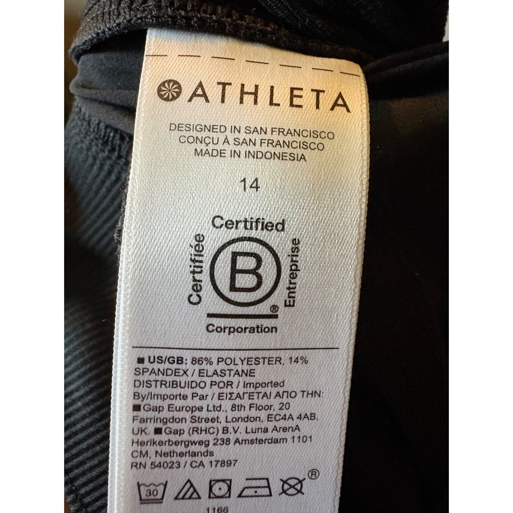 Athleta Brooklyn Pants Womens 14 Black Tapered Stretch Travel Commuter - Picture 4 of 4